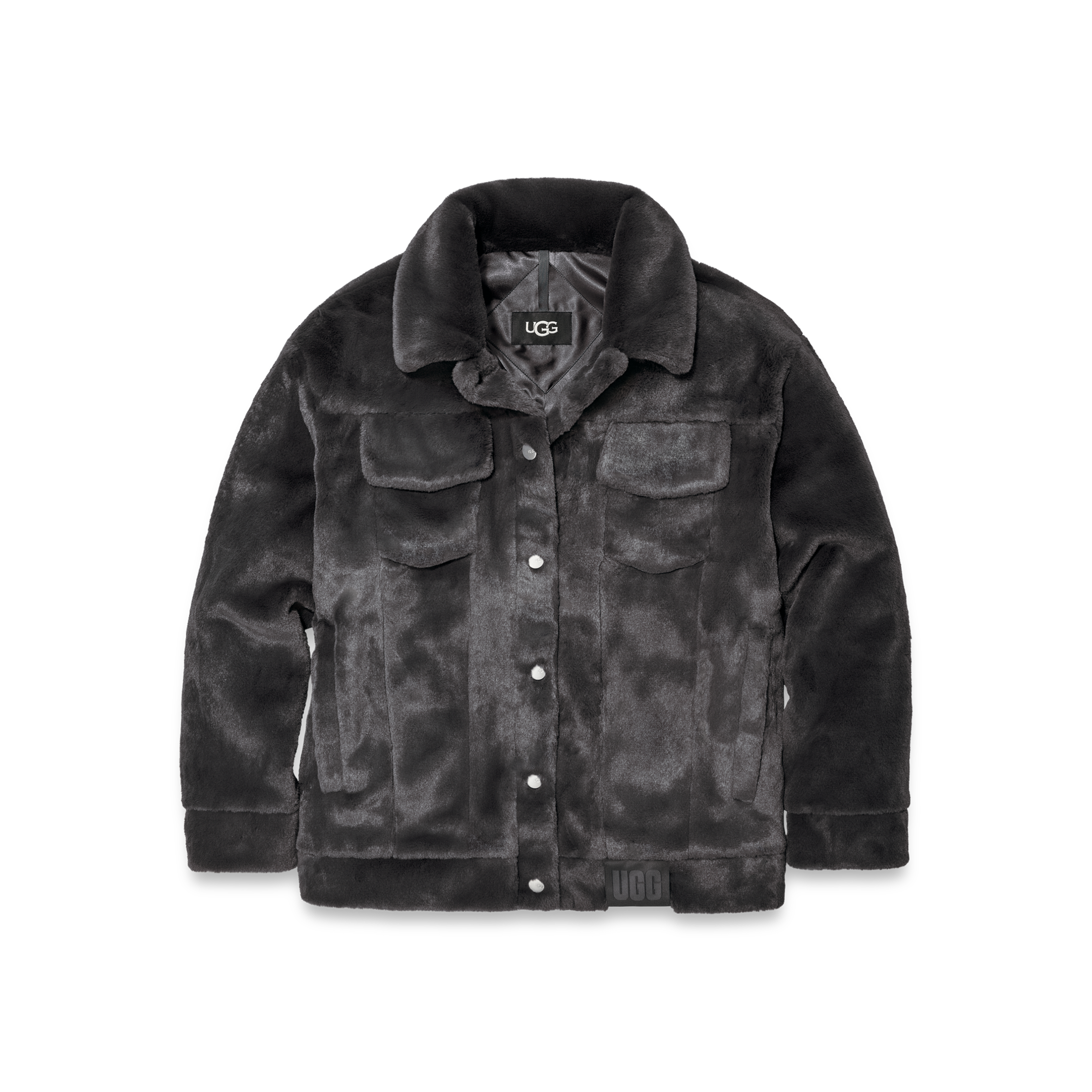 Teddy faux fur trucker jacket cheap